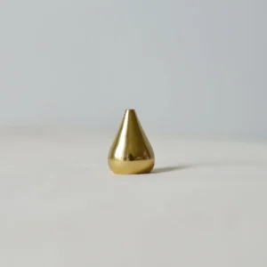 Brass Water Drop Shape Incense Holder {Tall}